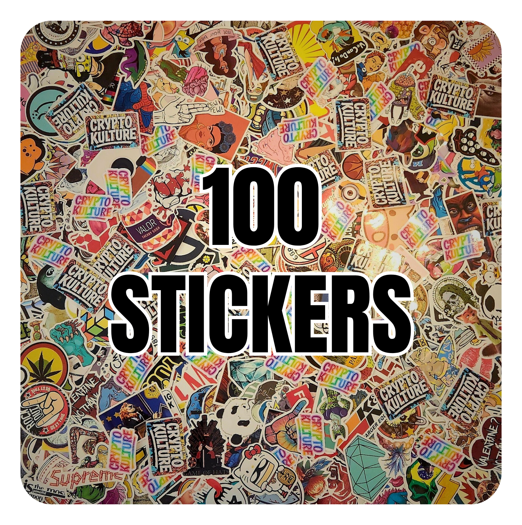 STICKER PACK (100 C.K. & Assorted Random Designs)